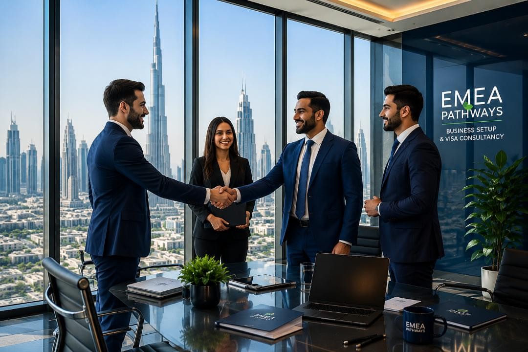 EMEA Pathways consultants meeting client in Dubai office